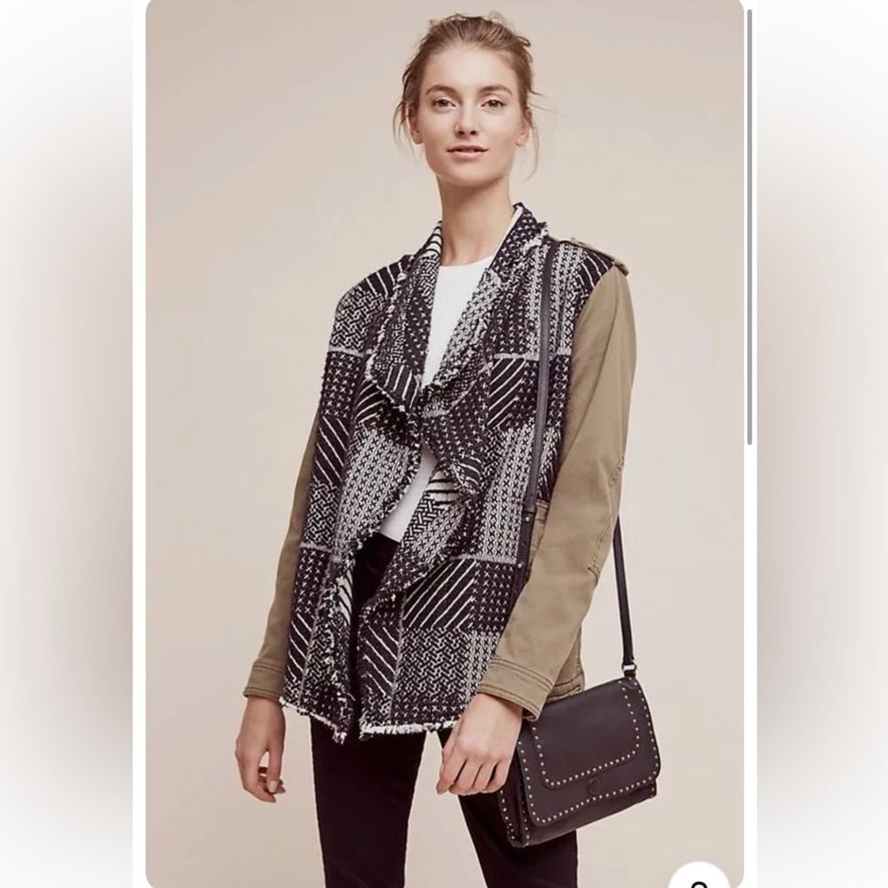 Anthropologie Hei Hei Women's Fringed Fieldwork Woven Anorak Jacket Size XS